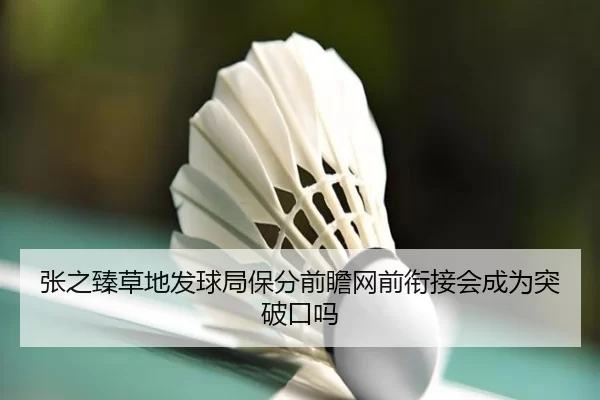 张之臻草地发球局保分前瞻网前衔接会成为突破口吗